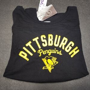 SZ LARGE PITTSBURGH PENGUINS LONG SLEEVE TEE.